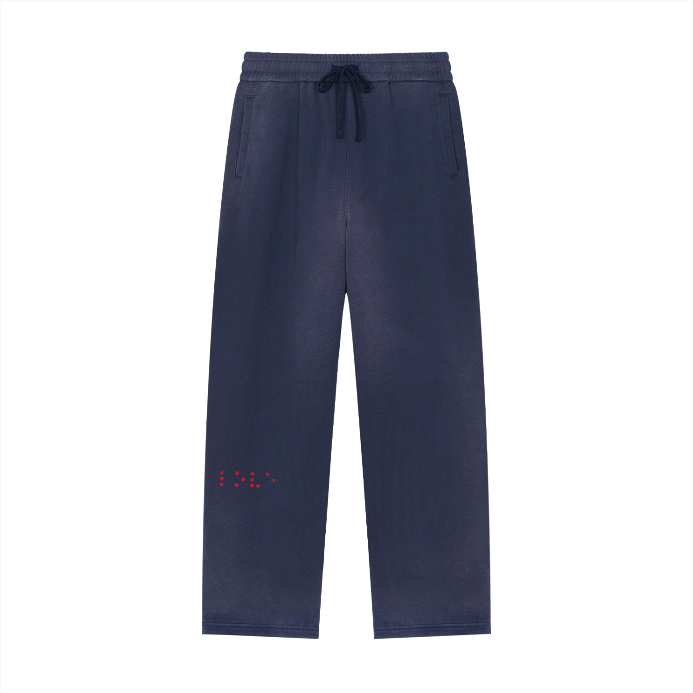 Sun Fade Raw Edge Straight-Leg Sweatpants