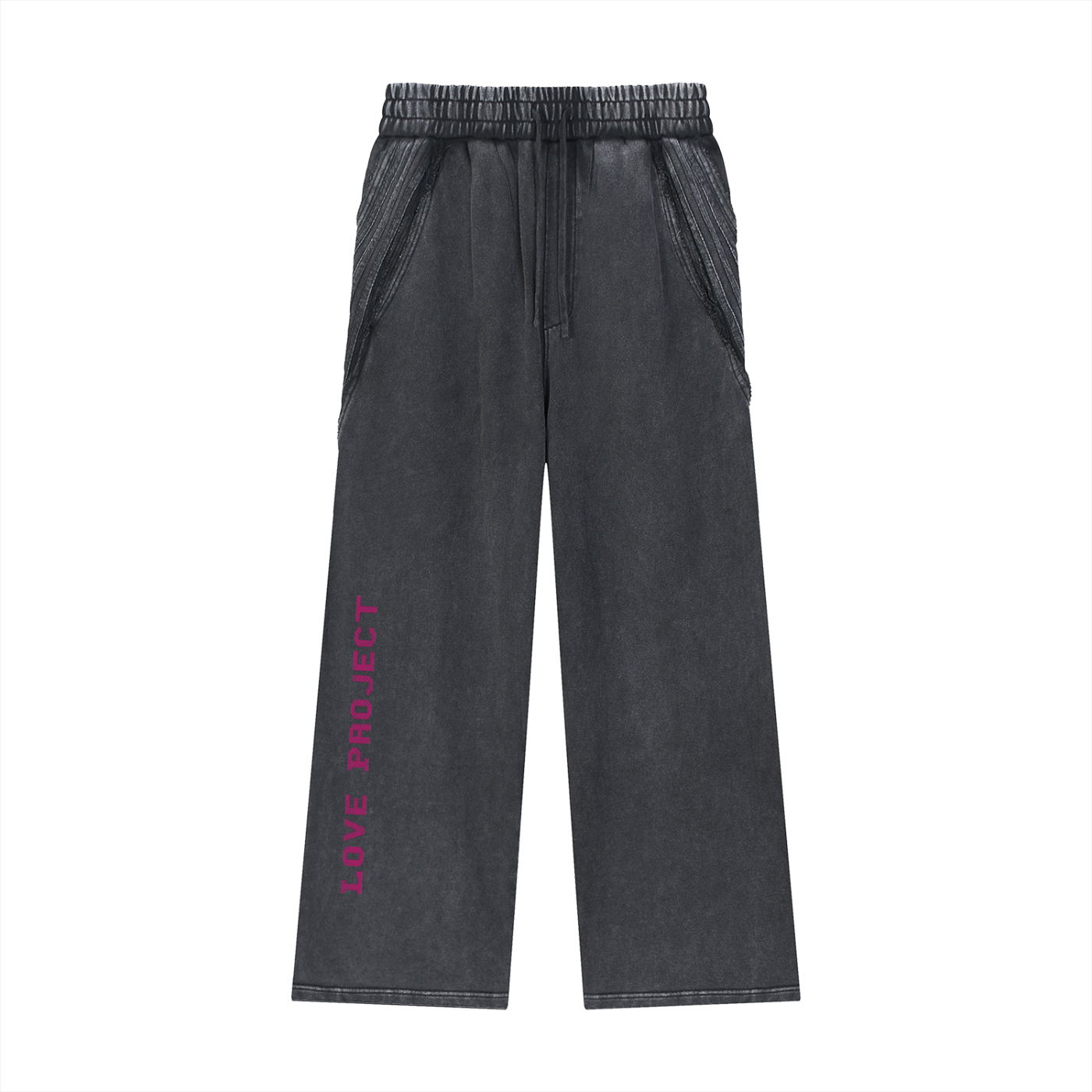 Snow Washed Tape Raw Edge Sweatpants