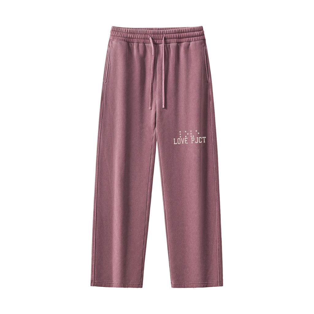 Frayed Enzyme Washed Fleece Sweatpants