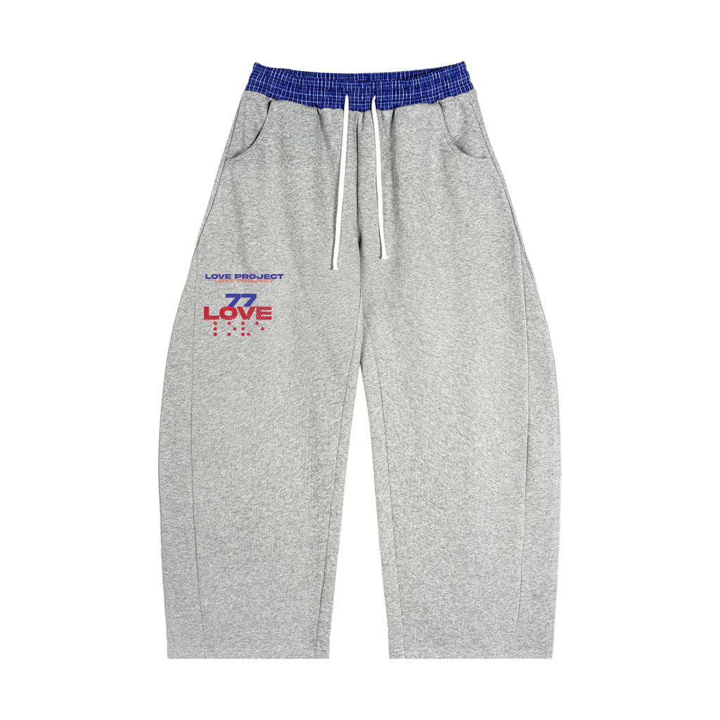 Plaid Waistband Barrel Sweatpants