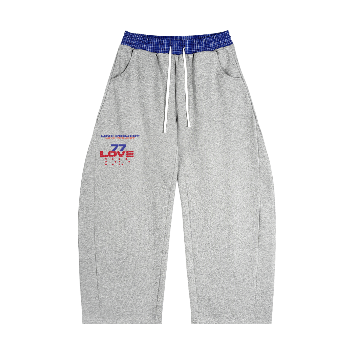 Plaid Waistband Barrel Sweatpants