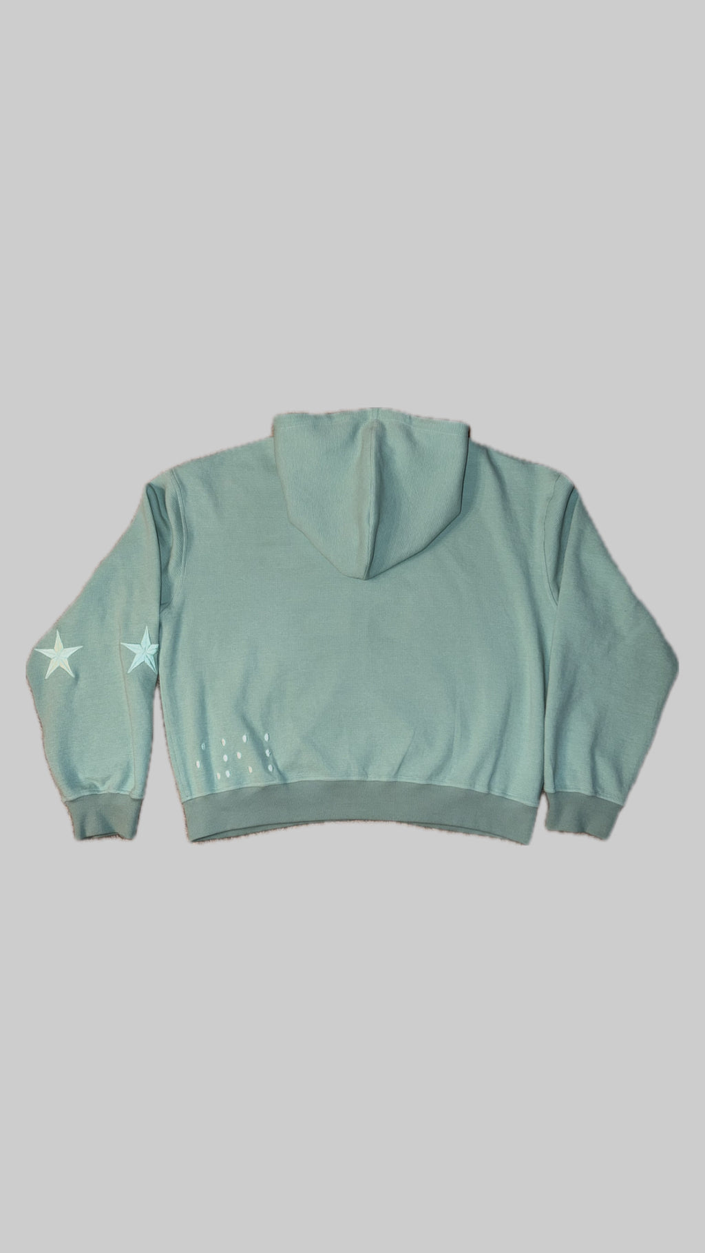Sage Green Waffle Knit Zip Hoodie
