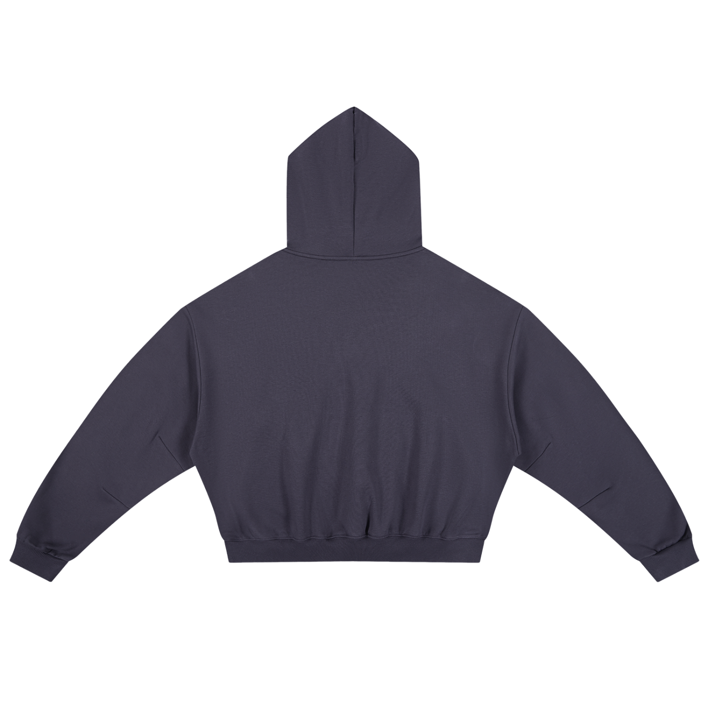 Plum Essential Boxy Darted Sleeve Hoodie