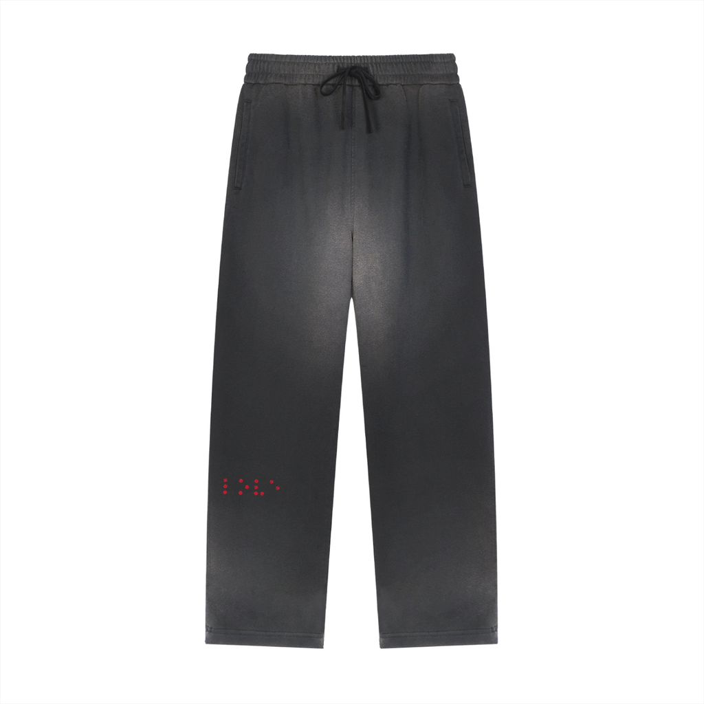 Sun Fade Raw Edge Straight-Leg Sweatpants