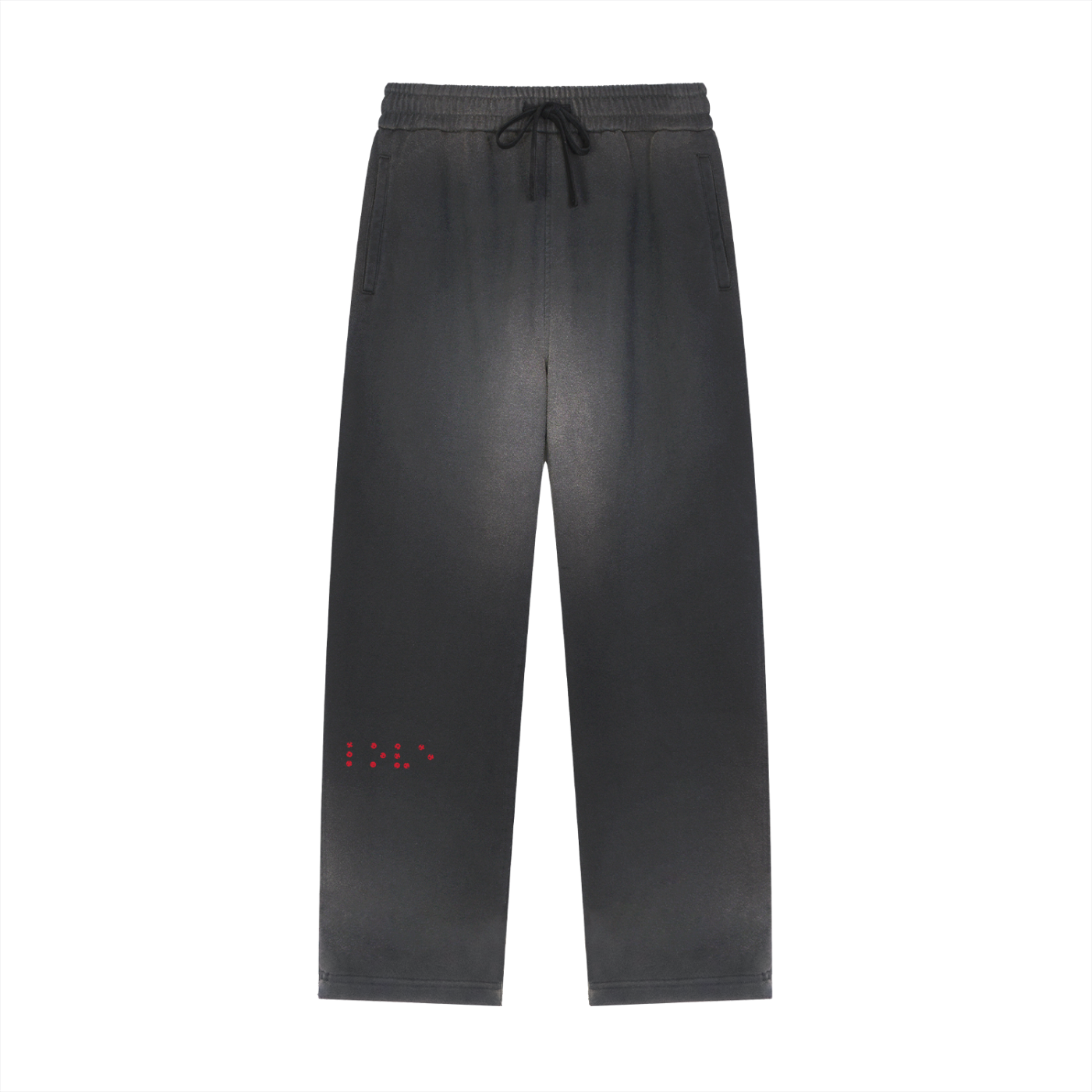 Sun Fade Raw Edge Straight-Leg Sweatpants