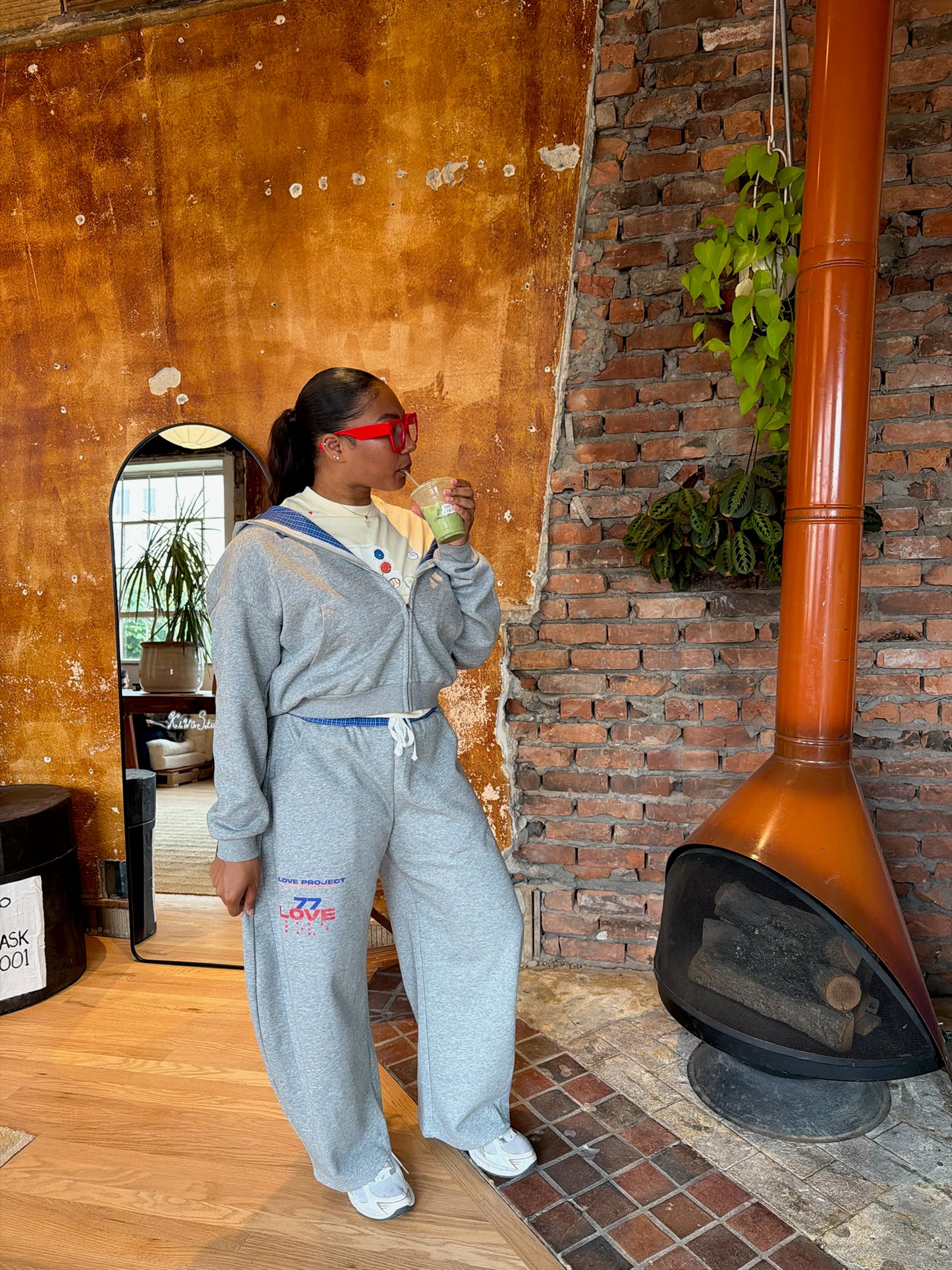 Bloomfield Plaid Barrel Sweatpants