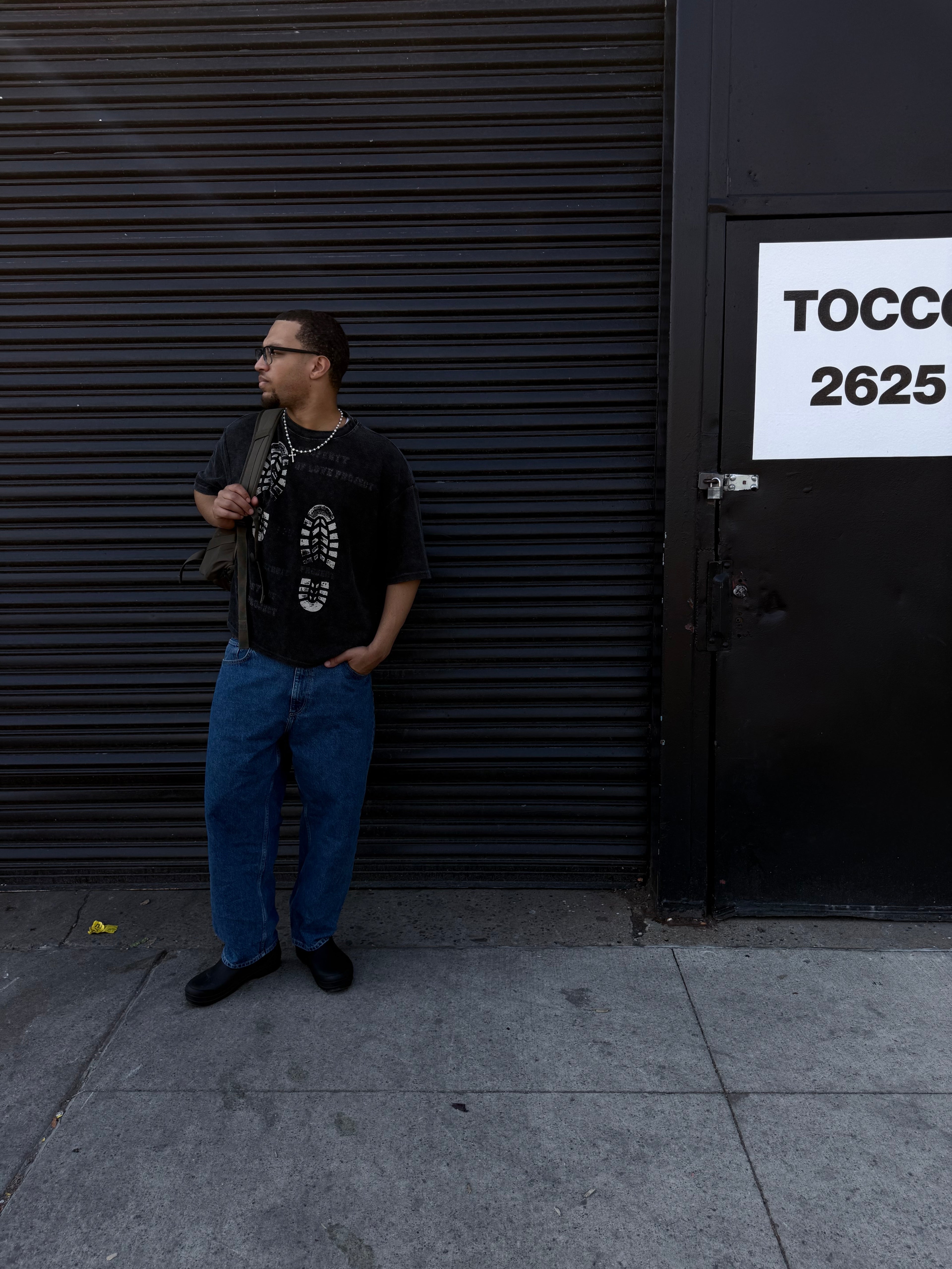 Boot Graphic Washed Waffle Tee