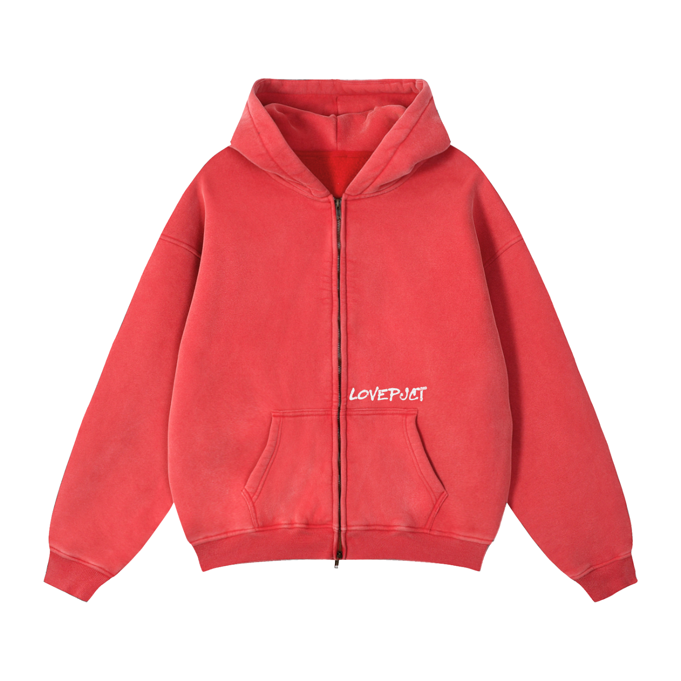 Boxy Fleece Zip Hoodie - Oversized Streetwear