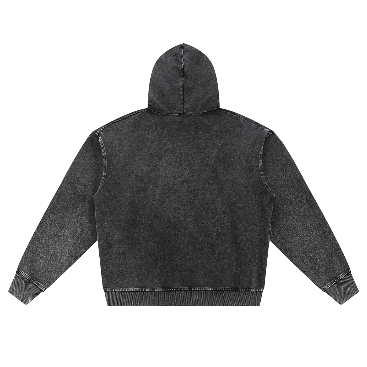 Snow Wash Oversized Zip Hoodie