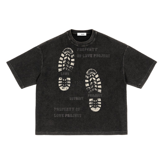 Boot Print Moss Waffle Tee